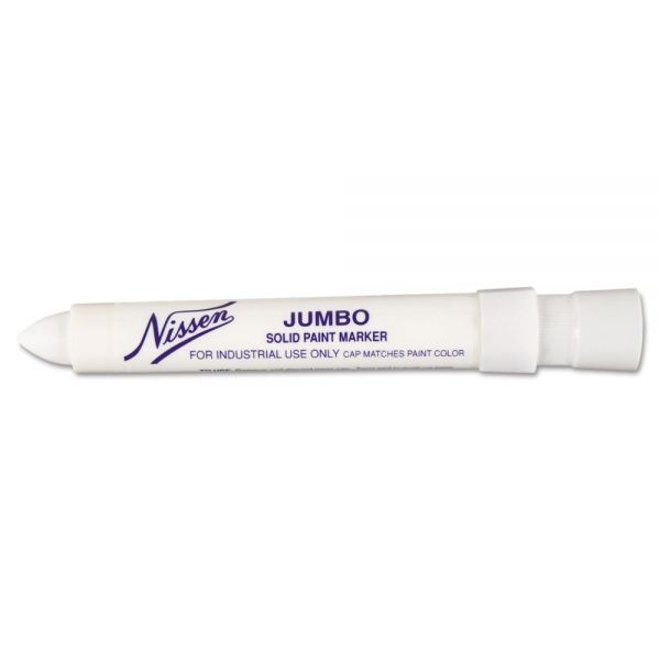 NIS00310 Nissen SPWHJ Solid Paint Marker, White, Jumbo