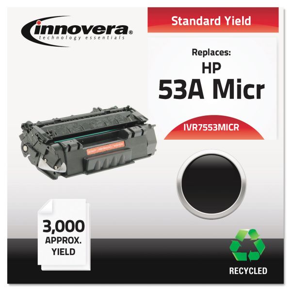 IVR7553MICR Innovera Remanufactured Q7553A(M) (53AM) MICR Toner, Black