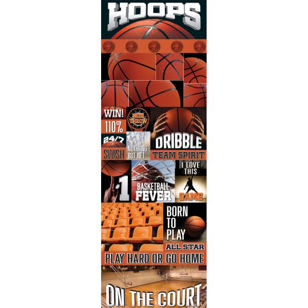 NOTM082299 Real Sport Die-Cut Cardstock Stickers 4.25"X13"