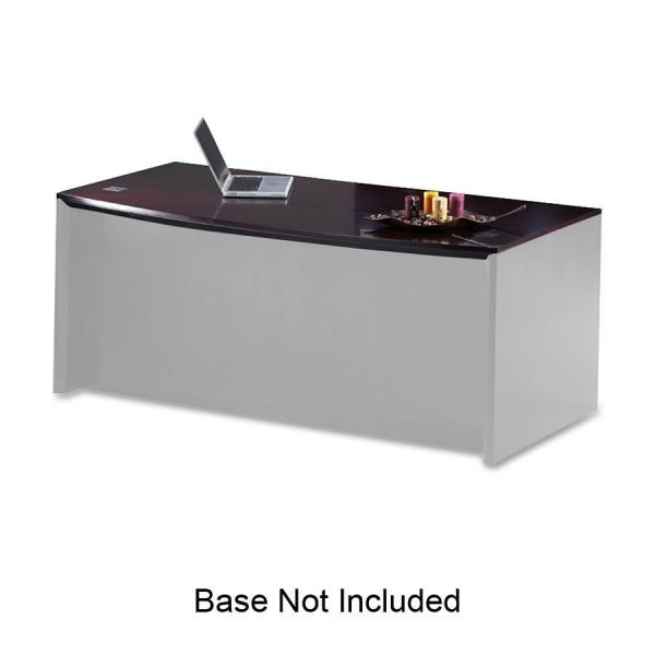 MLNCDT72MAH Tiffany Industries Corsica Series Bow Front Desk Top and Modesty Panel, 72w x 36d, Mahogany