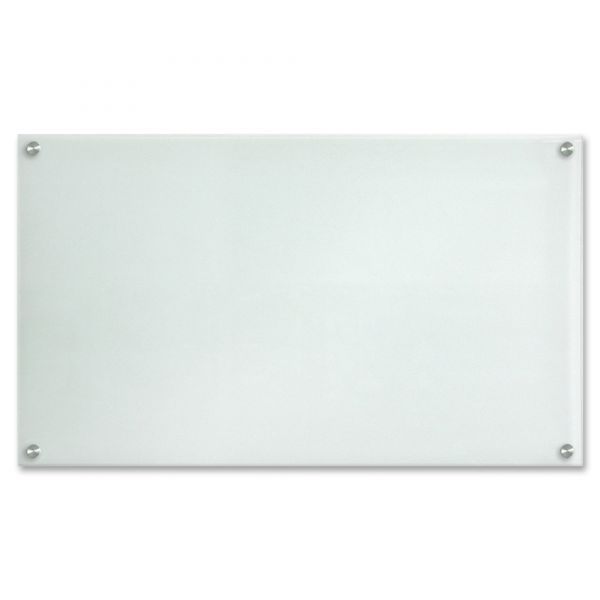 Lorell 30" x 17.5" Frosted Glass Dry Erase Whiteboard