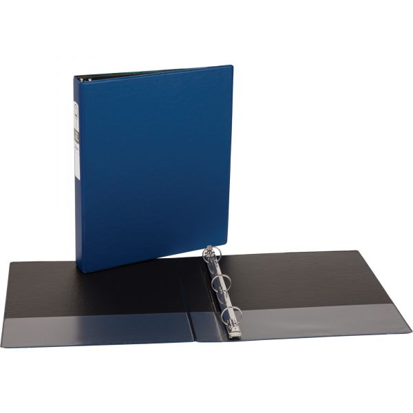 AVE03300 Avery Economy Non-View Binder with Round Rings, 11 x 8 1/2, 1" Capacity, Blue