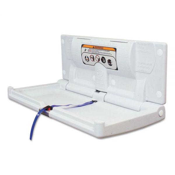 WRLABC300H WORLD DRYER DryBaby Baby Changing Station, Horizonal Mount, 34 1/2 x 18, Gray