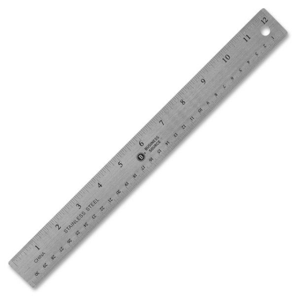 BSN32361 Business Source 12" Stainless Steel Ruler