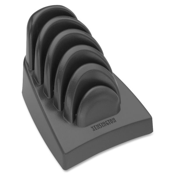 KMW62061 Kensington InSight Priority Puck Five-Slot Desktop Copyholder, Plastic, Dark Blue/Gray