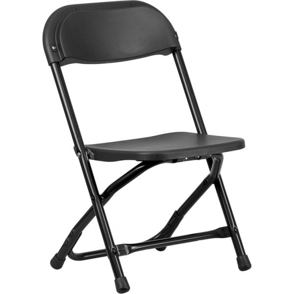 FHFYKIDBKGG Flash Furniture Kids Black Plastic Folding Chair