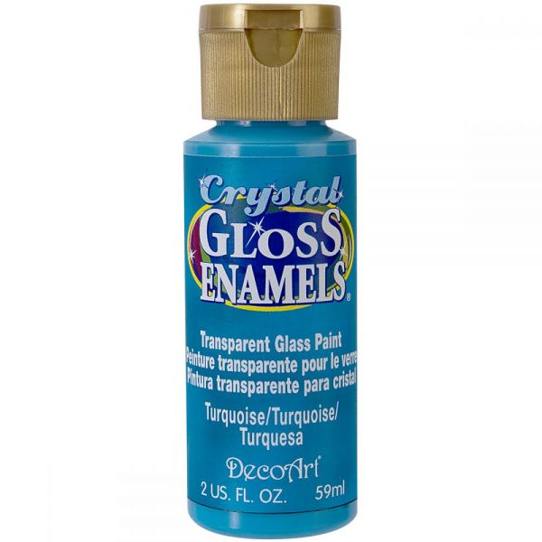 NOTM476534 Deco Art Turquoise Crystal Gloss Enamels Glass Paint