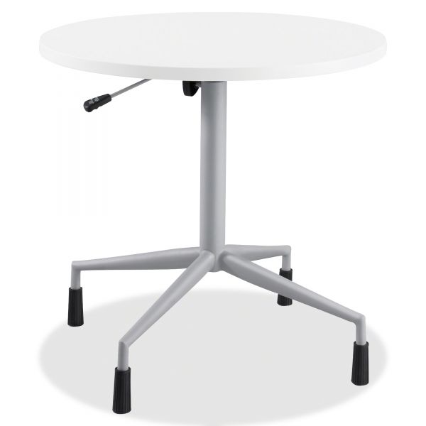 SAF2655SL Safco RSVP Series Pneumatic Table Base, 28" dia. x 27-3/4 to 36-3/4h, Silver