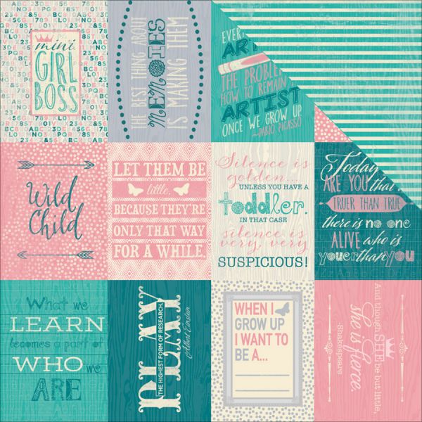 NOTM337744 Darling Girl Double-Sided Cardstock 12"X12"