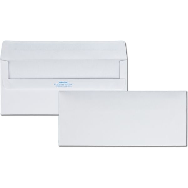 QUA11118 Quality Park #10 Redi Seal Envelopes, 4 1/8 x 9 1/2, White, 500/Box