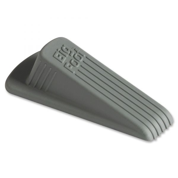 MAS00941 Master Caster Big Foot Doorstop, No Slip Rubber Wedge, 2 1/4w x 4 3/4d x 1 1/4h, Gray