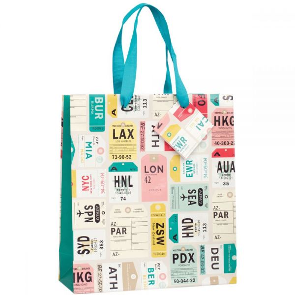 NOTM289719 Gift Bag W/Ribbon Handles & Gift Card 9.5"X9.5"X4"