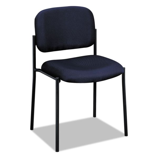 BSXVL606VA90 HON VL606 Series Stacking Armless Guest Chair, Navy Fabric