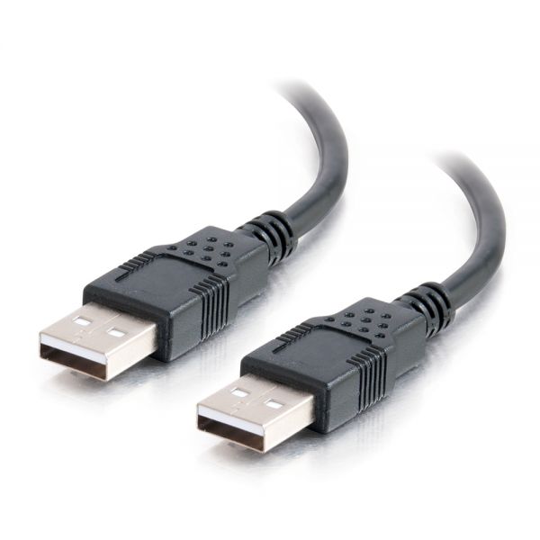 SYNX1895750 C2G 2m USB 2.0 A Male to A Male Cable - Black (6.5ft)