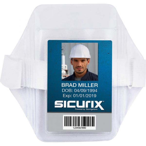 BAU66891 SICURIX Heavy-Duty Arm Badge Holder - Vertical