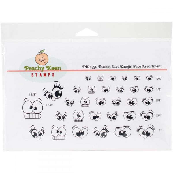 NOTM425744 Peachy Keen Stamps Clear Face Assortment 32/Pkg