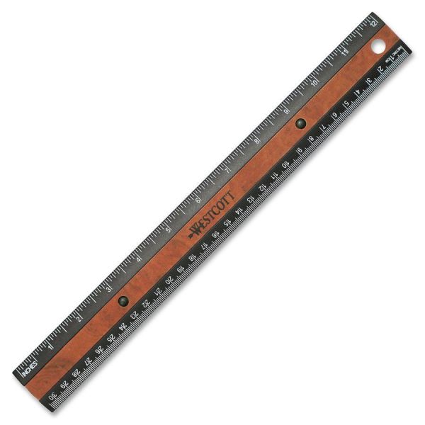 ACM14077 Westcott KleenEarth Recycled Plastic Ruler With Microban Protection, 12"