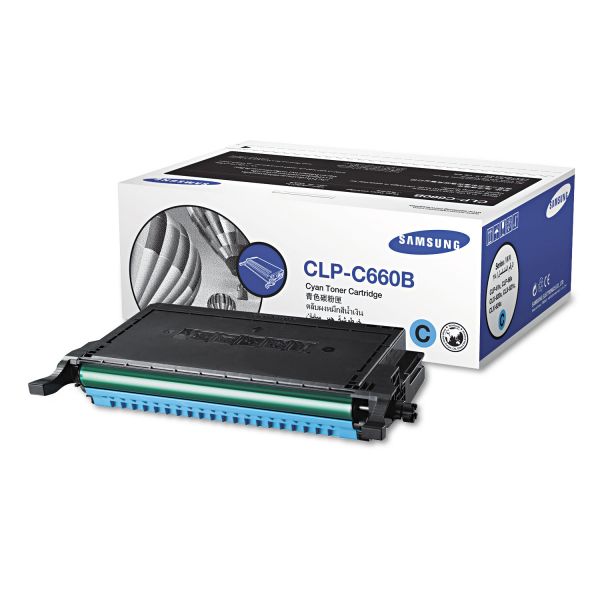 SASCLPC660B Samsung CLPC660B High-Yield Toner, 5000 Page-Yield, Cyan