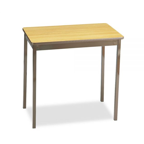 BRKUT183030LQ Barricks Utility Table, Rectangular, 30w x 18d x 30h, Oak/Brown