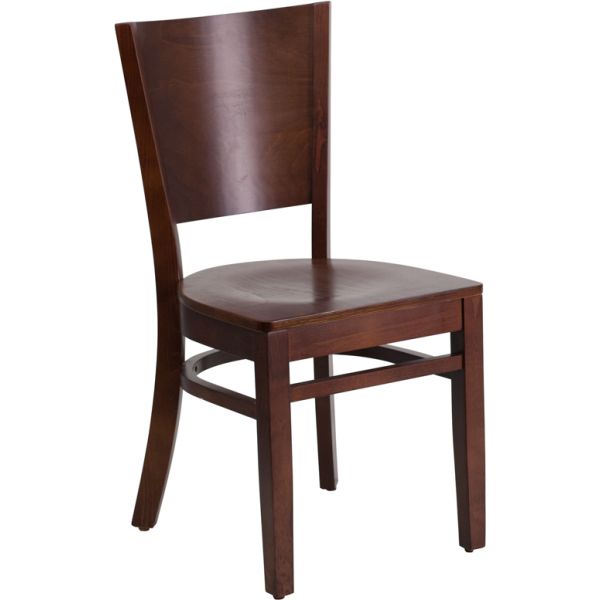 FHFXUDGW0094BWALWALGG Flash Furniture Solid Back Wooden Restaurant Chair