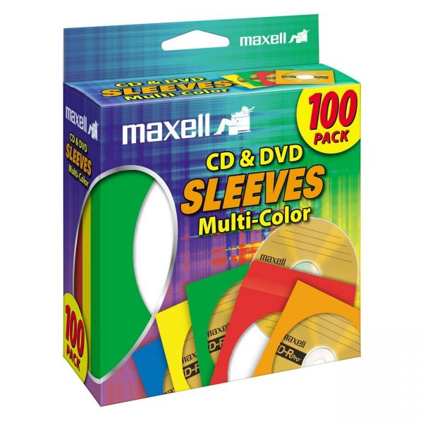 SYNX2432003 Maxell Multi-Color CD & DVD Sleeve
