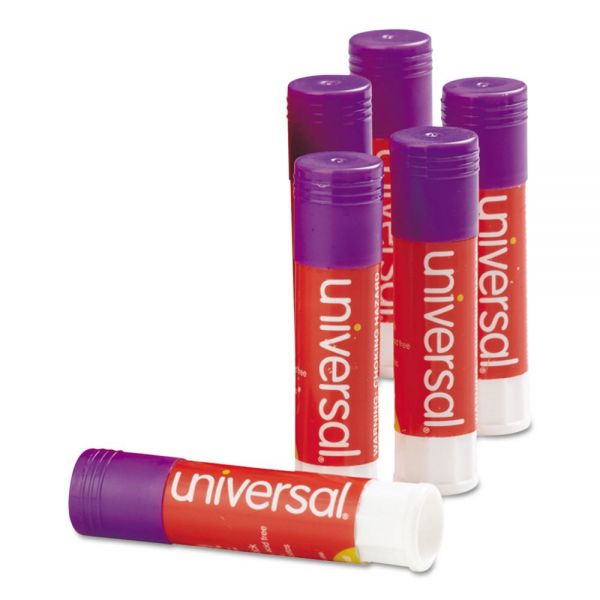 UNV74748 Universal Glue Stick, .28 oz, Stick, Purple, 12/Pack