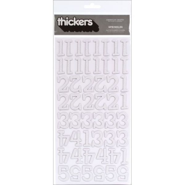 NOTM460853 Thickers Chipboard Glitter Stickers 6"X11" Sheets 2/Pkg