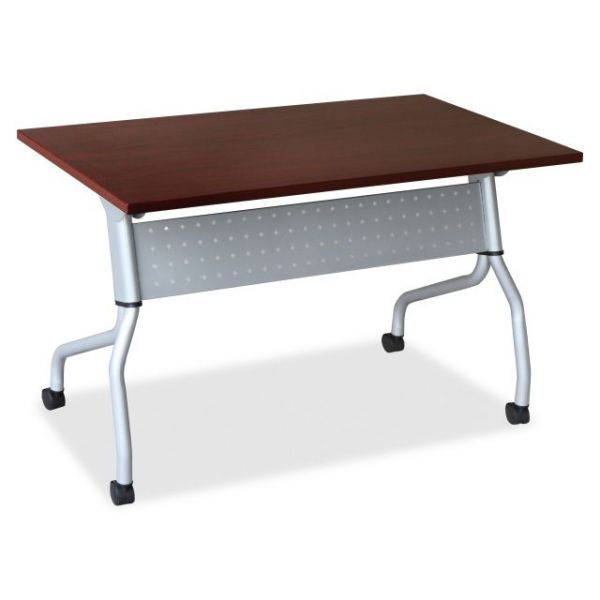 LLR60722 Lorell Mahogany Flip Top Training Table