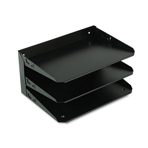 MMF2643004 SteelMaster Steelmaster Multi-Tier Horizontal Letter Organizers, Three Tier, Steel, Black