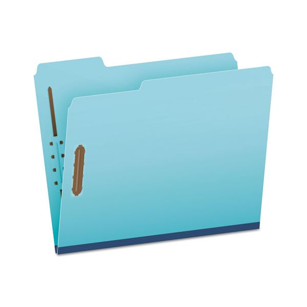 PFXFP213 Pendaflex Pressboard Folders, 2 Fasteners, 1" Expansion, 1/3 Tab, Letter, Blue, 25/Box