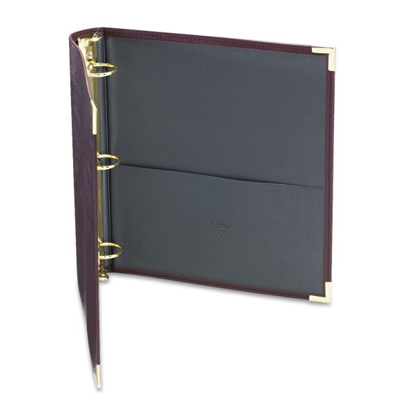 SAM15154 Samsill Classic Collection Ring Binder, 11 x 8 1/2, 1 1/2" Cap, Burgundy