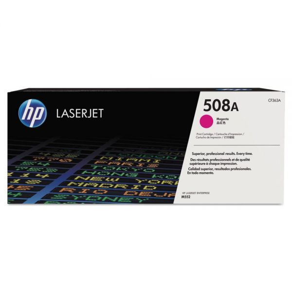 HEWCF363A HP 508A, (CF363A) Magenta Original LaserJet Toner Cartridge