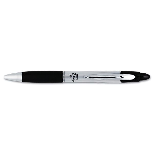 ZEB22410 Zebra Z-Grip MAX Ballpoint Retractable Pen, Black Ink, Medium, Dozen