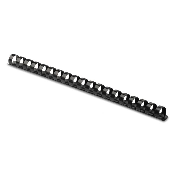 FEL52324 Fellowes Plastic Comb Bindings, 5/8" Diameter, 120 Sheet Capacity, Black, 25 Combs/Pack