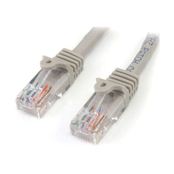 SYNX2852426 StarTech.com 15ft Gray Snagless Cat5e UTP Patch Cable
