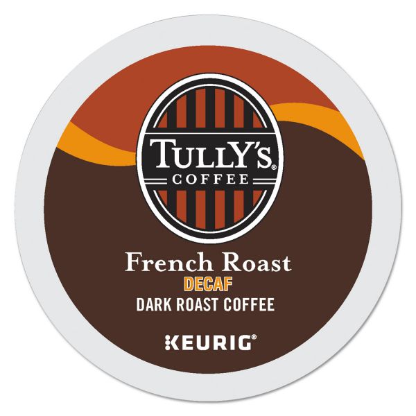 GMT192419CT Tully's Coffee French Roast Decaf Coffee K-Cups, Dark Roast, 96/Carton