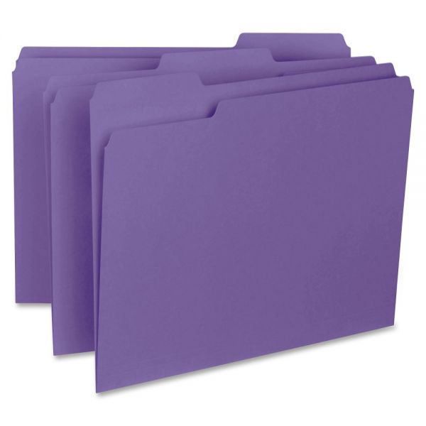 BSN99717 Business Source Purple Colored File Folders