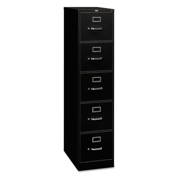 HON315PP HON 310 Series Five-Drawer, Full-Suspension File, Letter, 26-1/2d, Black