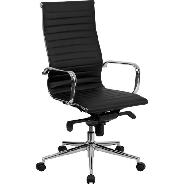 FHFBT9826HBKGG Flash Furniture High Back Leather Executive Swivel Office Chair