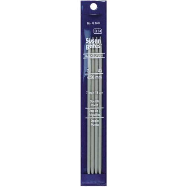 NOTM071710 Quicksilver Double Point Knitting Needles 7" 4/Pkg