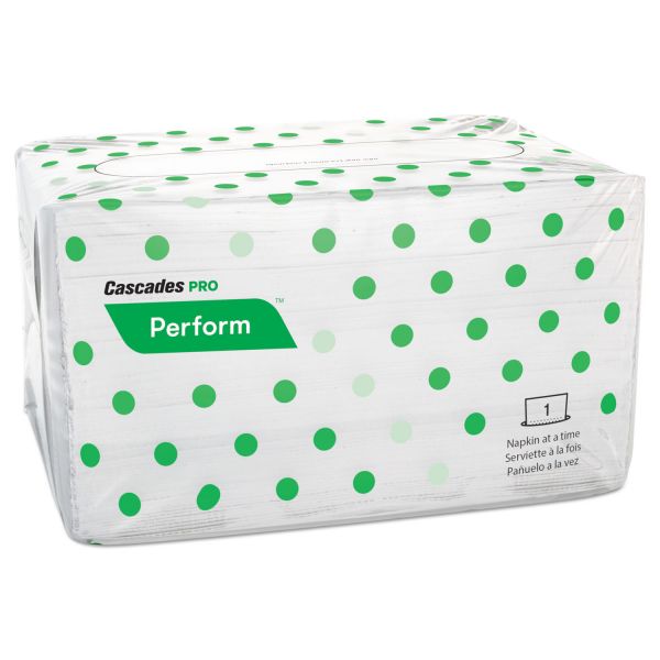 CSDT400 Cascades PRO Perform Interfold Napkins, 1-Ply, 6 1/2 x 4 1/4, White, 188/PK, 6016/Carton