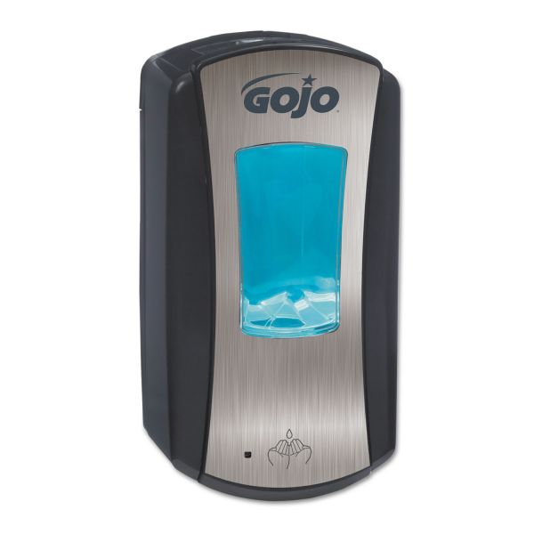 GOJ191904 GOJO LTX-12 Touch-Free Dispenser, 1200mL, 5 1/4 x 3 1/3 x 10 1/2,Brushed Chrome/Black