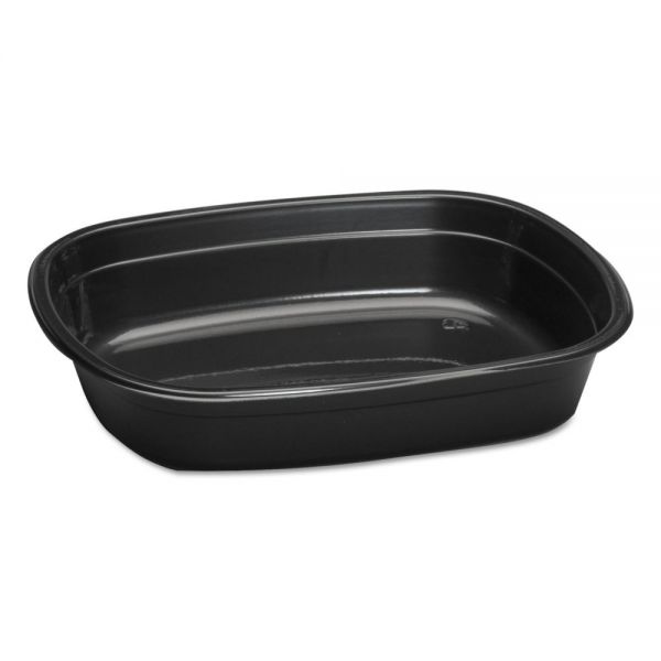 GNP55026 Genpak Bakery Trays, CPET, Black, 31 oz, 6.63w x 1 5/8d x 8.44h, 125/Bag, 2 Bag/Carton
