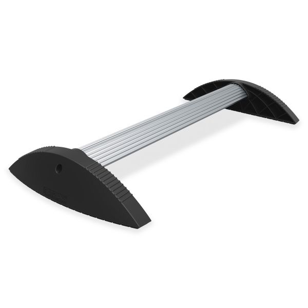SAFFFR1000 Safco Mayline Stabilizing Footrest by Focal Upright, 14w x 26 d x 3 1/2h, Aluminum/Black