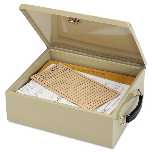 MMF221615103 SteelMaster Jumbo Cash Box w/Lock, Sand