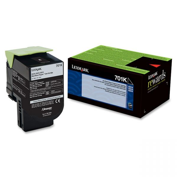 SYNX3402599 Lexmark 701K Black Return Program Toner Cartridge (70C10K0)