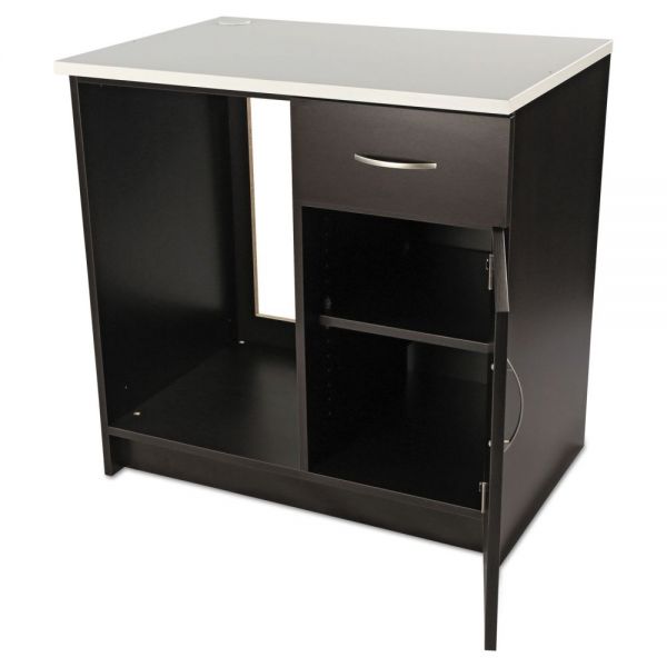 AAPBR105CY Alera Plus Hospitality Base Cabinet, One Door/Drawer, 36 x 24 x 36, Cherry/Granite Nebula