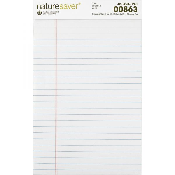 NAT00863 Nature Saver 100% Recycled Junior Legal Pads