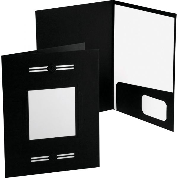 OXF10071 Oxford Imperial Series Laserview Business Portfolio, Premium Paper, Black, 10/Pack