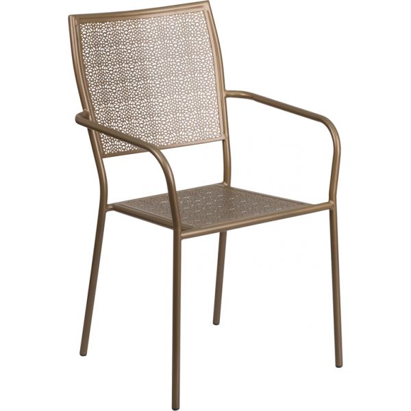 FHFCO2GDGG Flash Furniture Indoor-Outdoor Patio Arm Chair